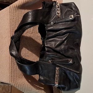 B Makowsky black leather Satchel.